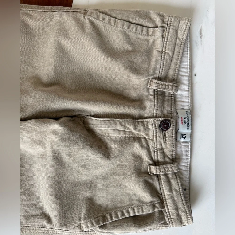 Abercrombie Kids Boys Chinos Pants A&F Skinny  Straight Casual Formal Size 13 14